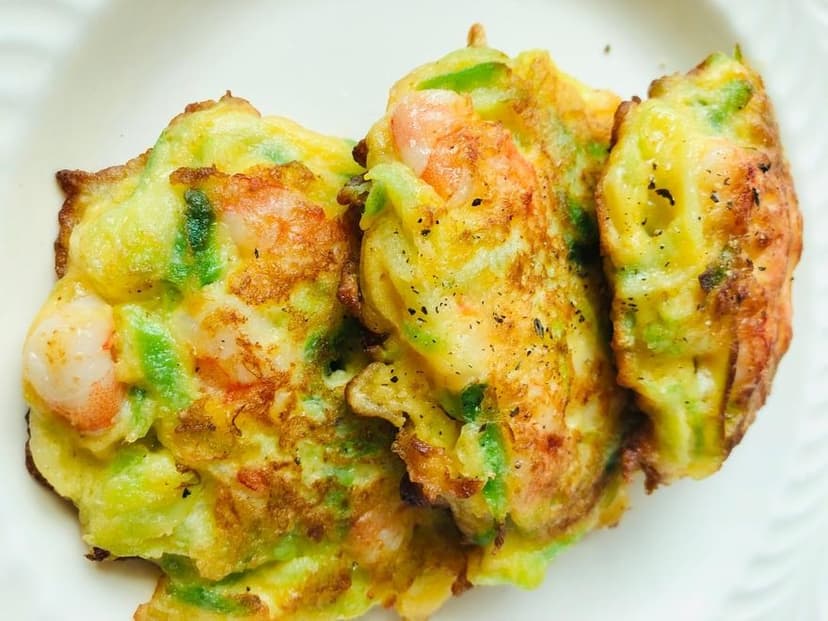 Lazy Breakfast: Radish & Shrimp Pancake