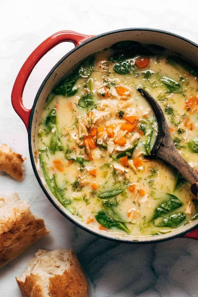 Lemon Chicken Soup with Orzo